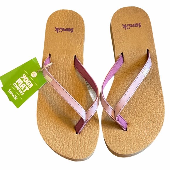 Sanuk Shoes - Sanuk Sandal Flip Flops Yoga Matt Spree 4 Rose Smoke NWT